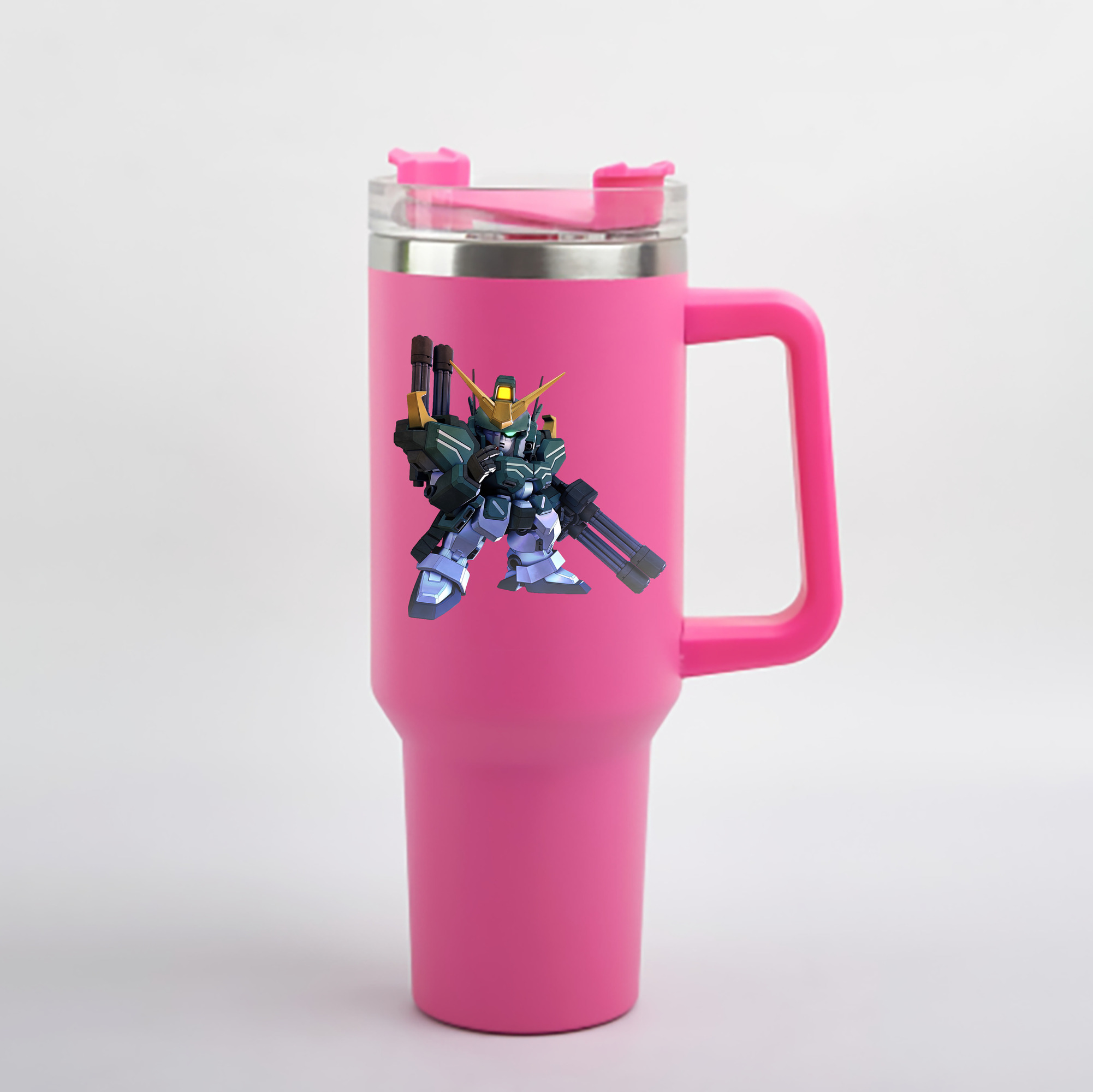（画像用） 機動戦士ガンダム Mobile Suit Gundam 1200mL車用タンブラー - クリスタルステッカー（プラスチックストロー付き）